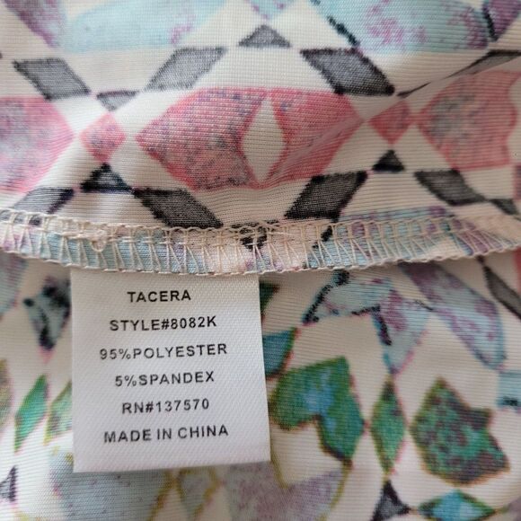 Tacera Dress Womens S Mod 3/4 Crochet Angel Sleeve Keyhole Scoop Neck Shift Pink - Picture 9 of 10